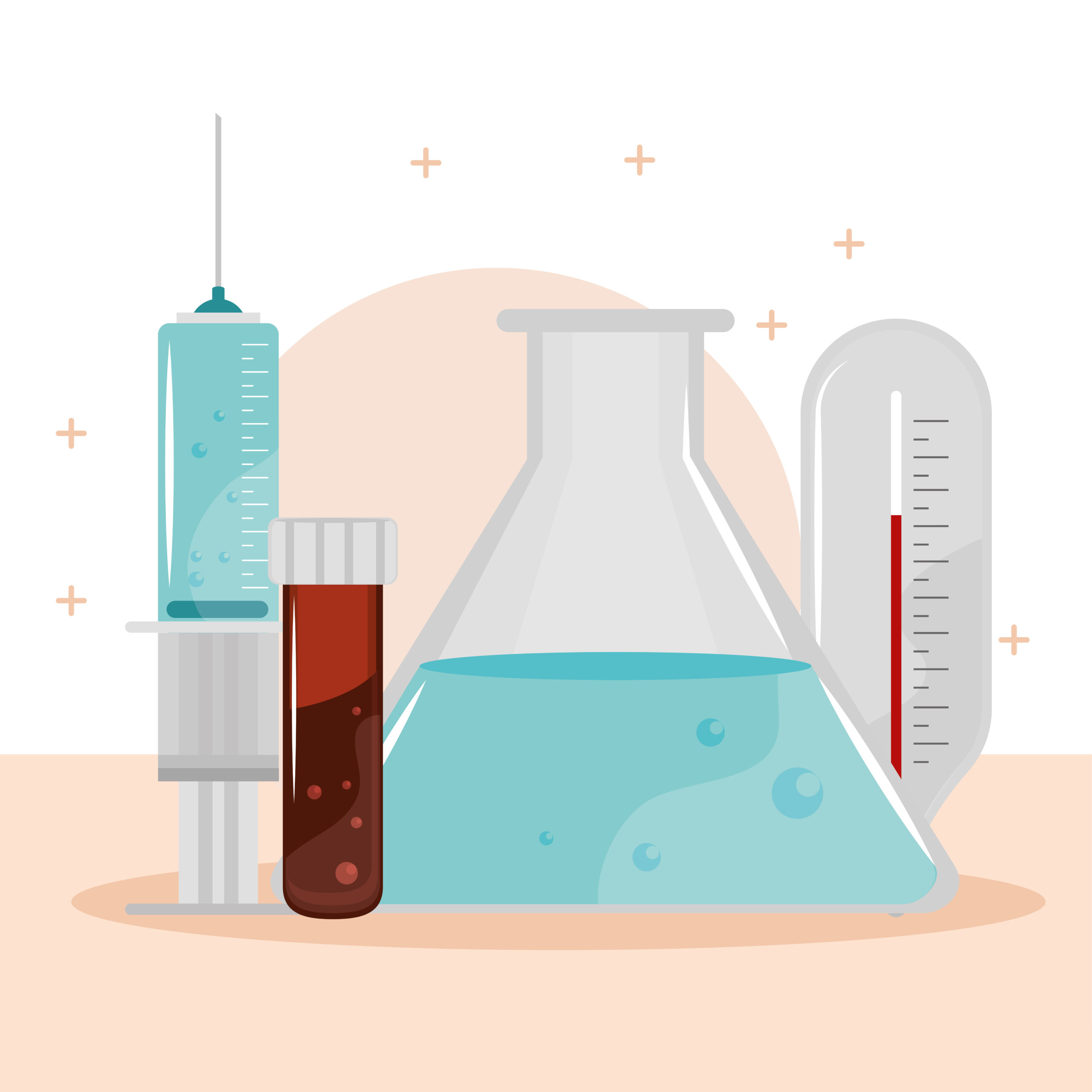 medical flasks and syringe equipment